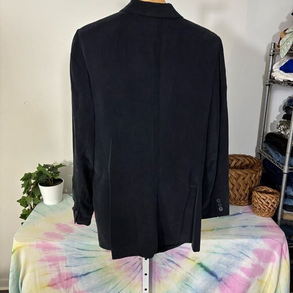 Chaus Vintage 100% Silk size 10 Black Blazer Tailored Suit Jacket - Picture 7 of 7